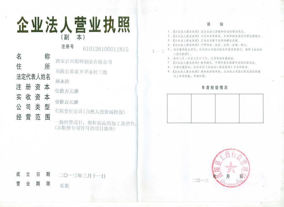 企业营业执照
